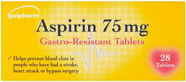 Galpharm Aspirin 75mg Tablets - 5 Packs | 140 Tablets